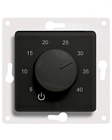 Терморегулятор механический Th-HF-E-BL EXTHERM 16А черный под рамки ETICA картинка 